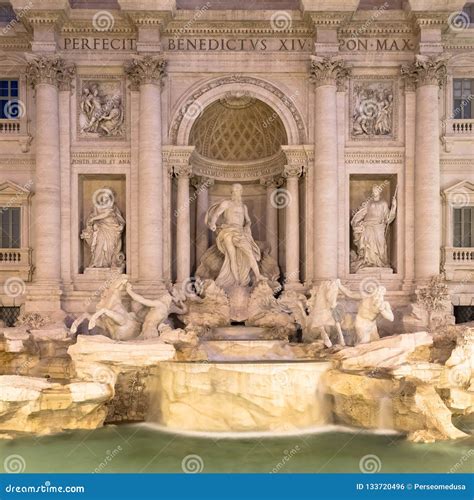 Trevi fountain at night stock photo. Image of outdoors - 133720496