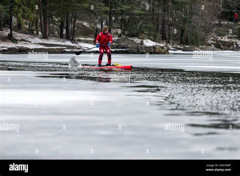Person Paddle Boarding Stock Photo Alamy