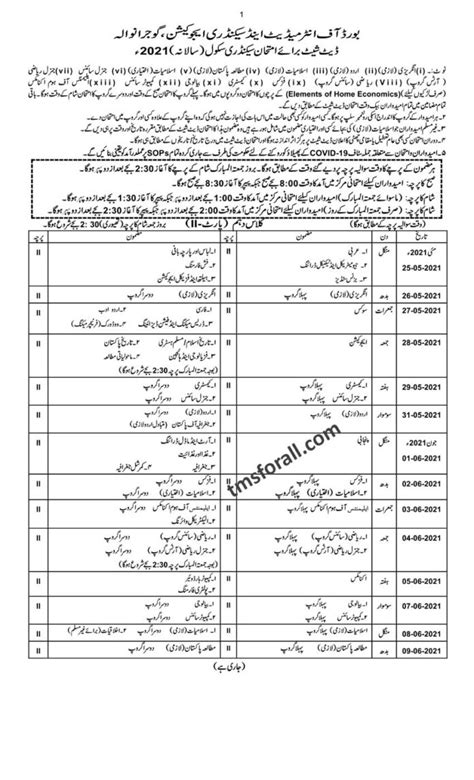 Matric Date Sheet Announced For The Annual Exams Teacher