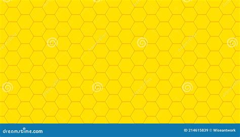 Honey Comb Honeycomb Pattern Yellow Background For Bee Honey Comb