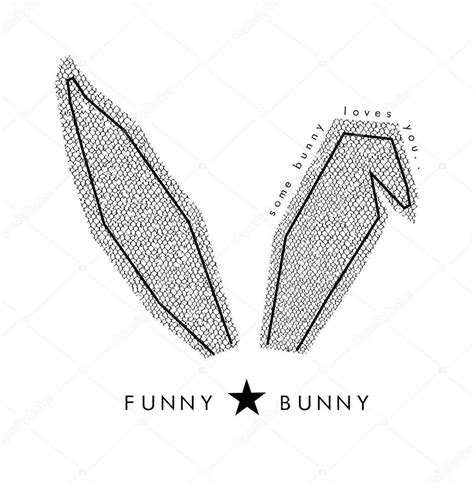 Bunny Ears With Net Lace Stock Vector Image By ©workingpens 128174494