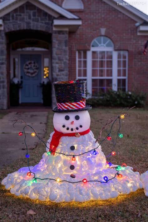 How To Make A Beautiful Light Up Melting Snowman Outdoor Christmas