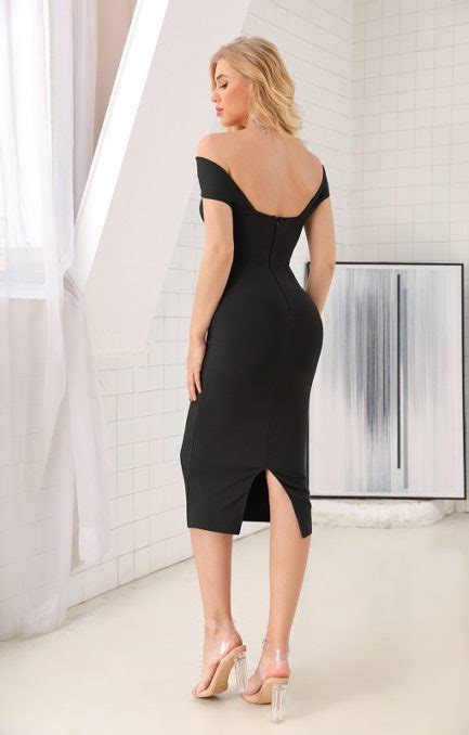 Slash Neck Off The Shoulder Hollow Out Bandage Dress Power Day Sale