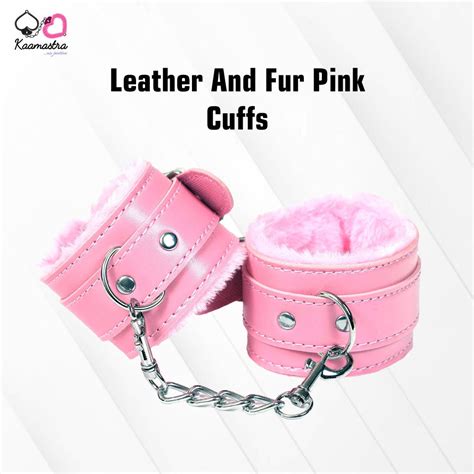 Get Kinky Kaamastra Leather And Fur Cuffs Pink Shop Now