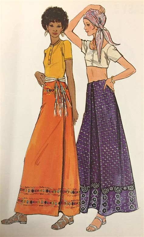 1970s Butterick Maxi Skirt Pattern From Our Archives Maxi Skirt Pattern Fashion