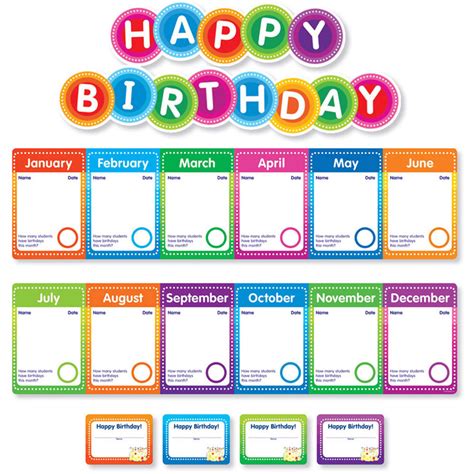 Color Your Classroom Birthdays Mini Bulletin Board Sc 812790 Scholastic Teaching Resources