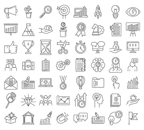 Premium Vector Startup Icons Set