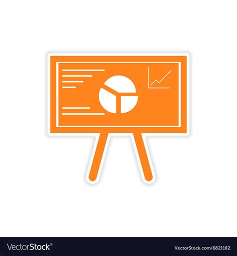 Stylish Sticker On Paper Infographics Royalty Free Vector