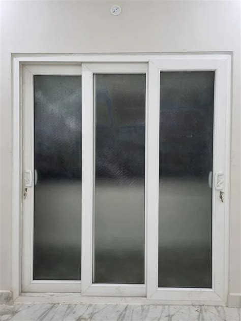 Powder Coating Timbe 3 Track UPVC Glass Sliding Window Glass Thickness