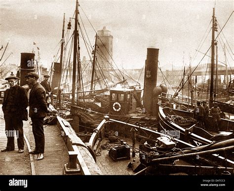 North Shields Fish Quay Early 1900s Stock Photo Royalty Free Image