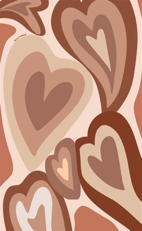 Brown Hearts Wallpapers Wallpaper Cave