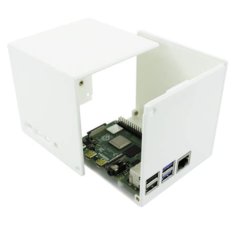 Cbrpi4b Cb Wh Cube Raspberry Pi 4b Enclosure White 92 5x92 5x92 5 Mm Camdenboss