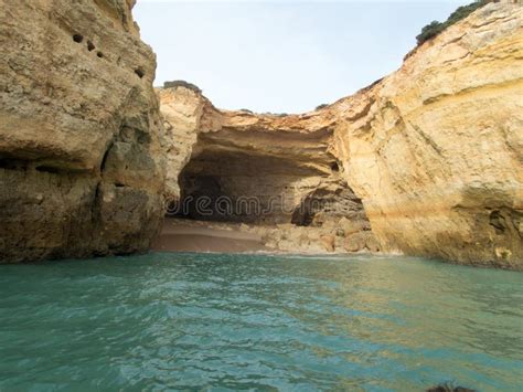 Beautiful Sea Caves of Portugal Algarve Coast Stock Photo - Image of ...