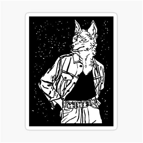 Space Coyote In Mom Jeans Sticker For Sale By Hiddenstash Redbubble