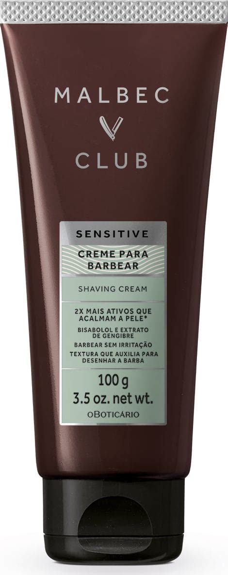 Creme Para Barbear O Botic Rio Malbec Club Sensitive Beleza Na Web