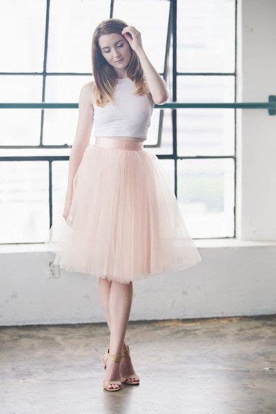 The Wendy Dusty Blush 25 Length Space 46 Blush Tulle Skirt Knee