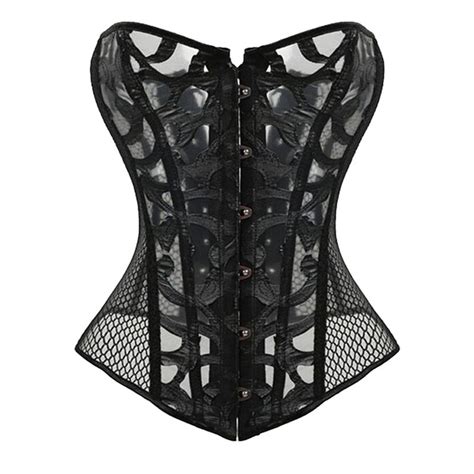 Jual Preorder Women Burlesque Lace Up Corset Gothic Bustier Overbust