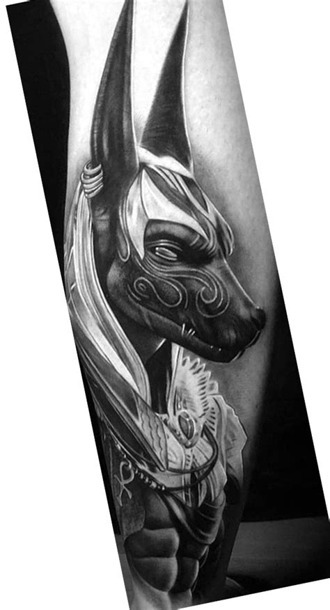 Anubis geometric minimalist tattoo - boldnibht