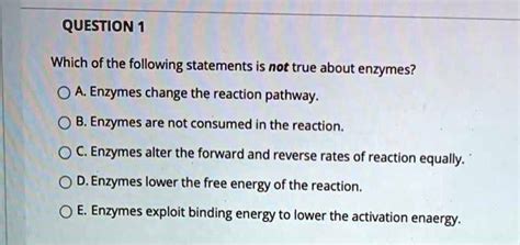 Solved Question Which Of The Following Statements Is Not True About