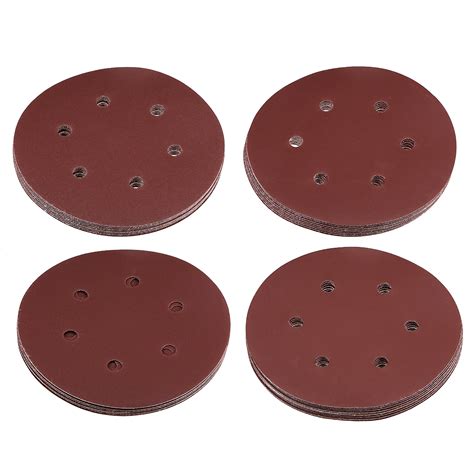 40pcs 6 Inch 6 Hole Hook And Loop Sanding Disc Set 320 400 600 800 Grit