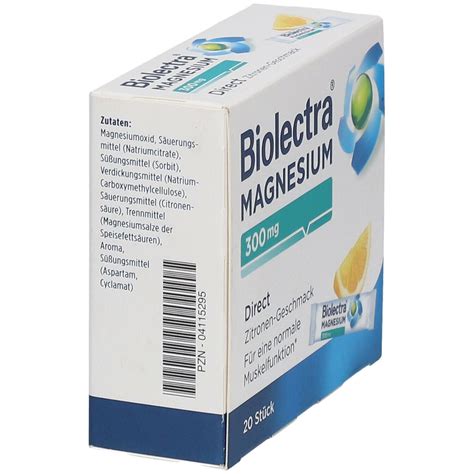 Biolectra® Magnesium 300 Mg Direct Zitrone Jetzt 10 Rabatt Mit Dem