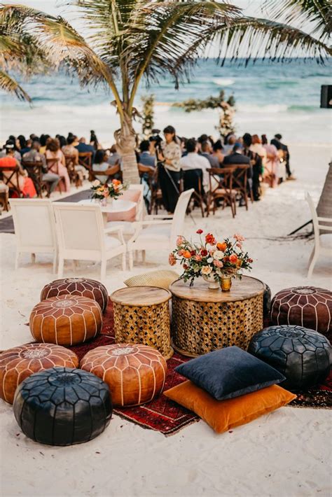 Lush And Romantic Akiin Beach Club Wedding Junebug Weddings Tulum