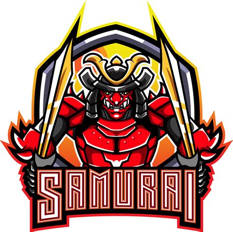 Samurai Warrior Esport Mascot Logo Design By Visink Thehungryjpeg