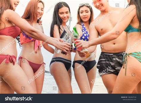 Sexy Bikini Party Seaside Enjoy Meeting Stock Photo Shutterstock