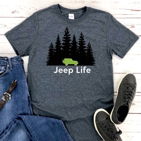 Jeep Life Camiseta Jeep Forest Camisa Jeep Life 4X4 Camisa Etsy