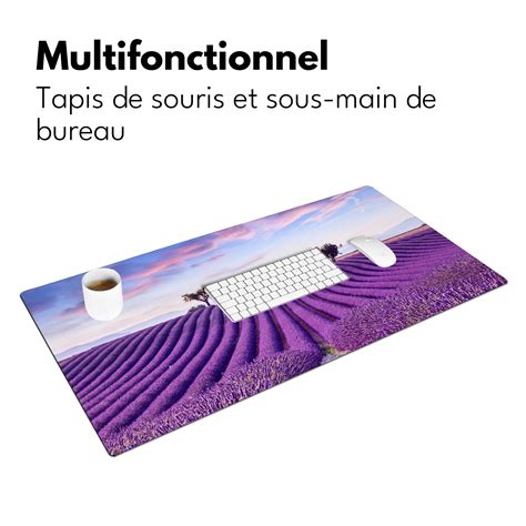 Sous Main Bureau Lavande Nature Violet Arbres Fleurs