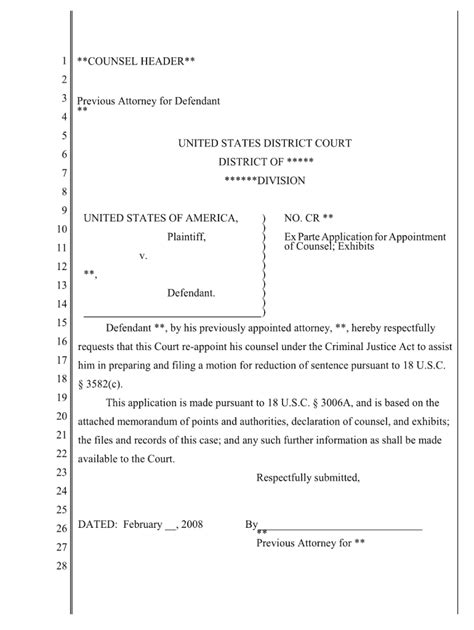 Ex Parte Motion Fill Online Printable Fillable Blank Pdffiller