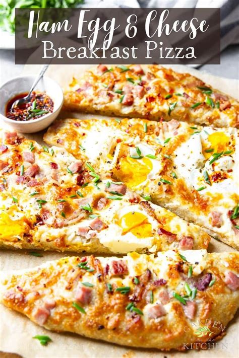 Ham Egg Cheese Breakfast Pizza Rezept