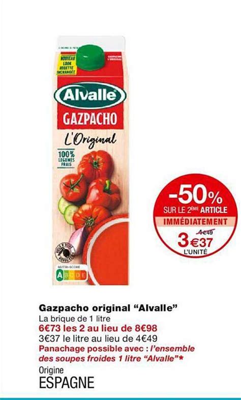 Promo Gazpacho Original Alvalle Chez Monoprix Icatalogue Fr