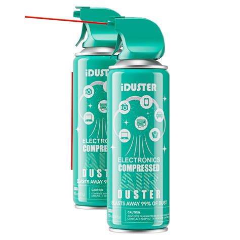Amazon.com : iDuster Compressed Canned Air Duster - 2 PCS Disposable ...