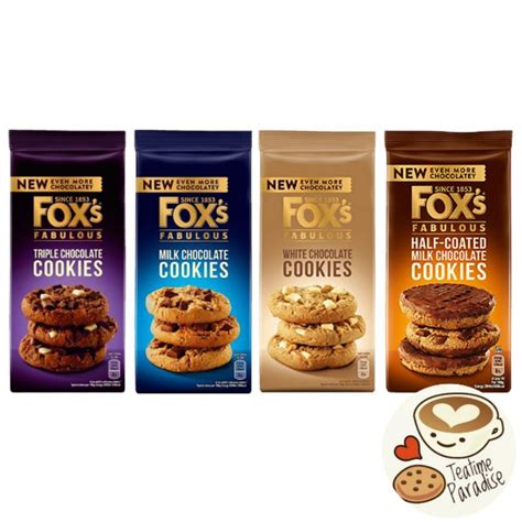 Fox S Fabulous Cookies 180g 175g Milk Chocolate White Chocolate