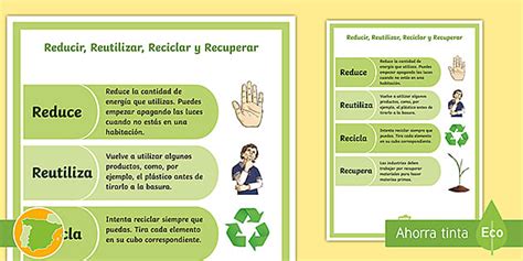 Póster Las 4 R Del Reciclaje Twinkl