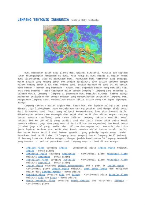 Docx Lempeng Tektonik Indonesia Dokumen Tips