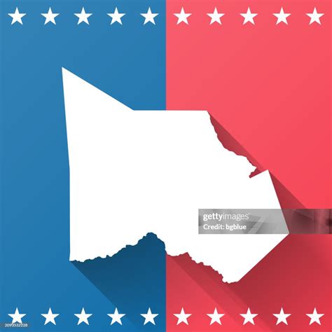 Montgomery County Texas Map On Blue And Red Background High Res Vector