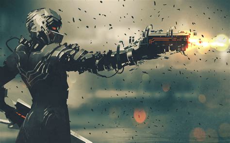 3840x2400 Cyberpunk Gun Armor 4K ,HD 4k Wallpapers,Images,Backgrounds ...