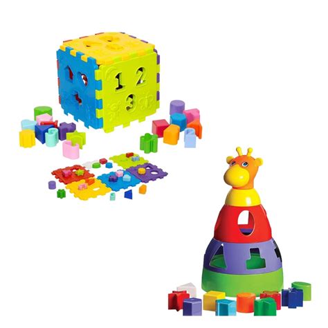 Kit Brinquedo Educativo Did Tico Encaixe Bebe Infantil Submarino