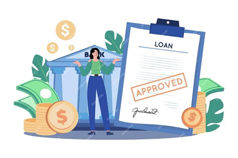 Premium Vector Bank Loan Successfully Illustration Concept On White