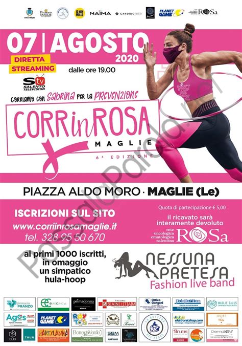 Maglie La Vi Edizione Della Corri In Rosa Con Sabrina E Per La