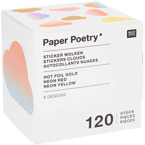 Paper Poetry Sticker Wolken Cm St Ck Auf Der Rolle