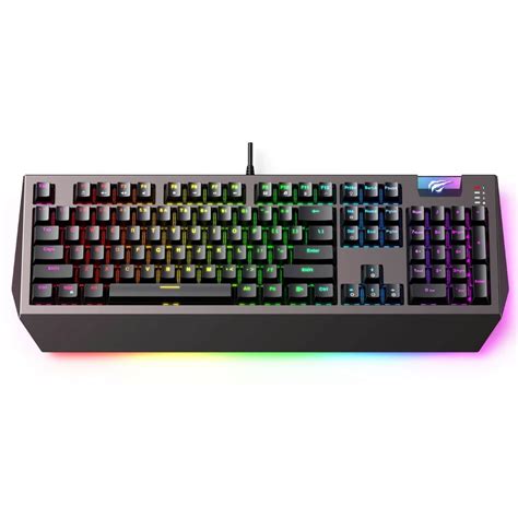 Ripley TECLADO MECÁNICO GAMER RGB GAMENOTE HAVIT KB872L CON CABLE