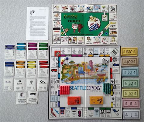 Seattleopoly Board Game A Cityopoly Game Washington Seattle Opoly 1989