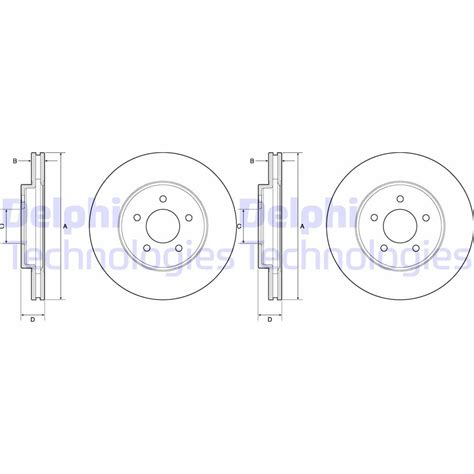 X Delphi Bremsscheiben Mm Bel Ftet Vorne Passend F R Ford Maverick