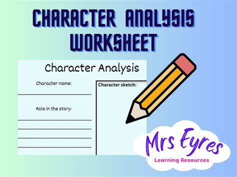 Character Analysis Worksheet Teaching Resources