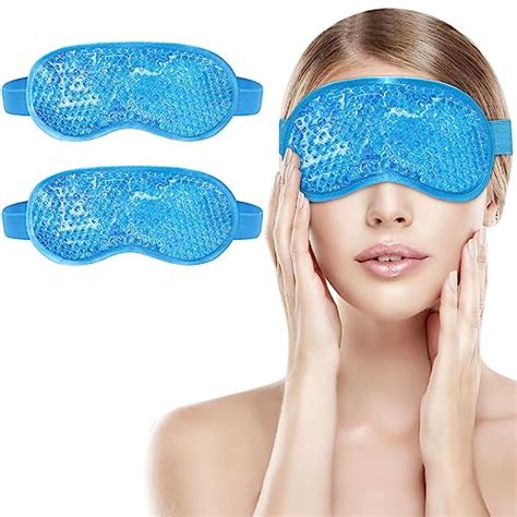 Pack Cold Cooling Eye Mask Reusable Gel Eye Mask Hot Cold Therapy Gel Bead Eye Mask With Plush