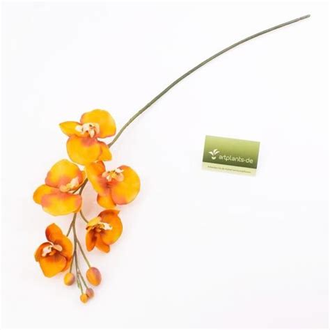 Tige Dorchid E Phalaenopsis En Tissu Jaune Orange Cm Orchid E