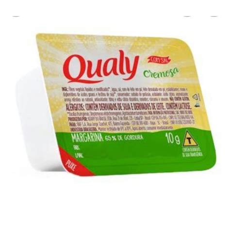 Margarina Qualy Sal sachê 10g cremosa caixa 25 un Shopee Brasil